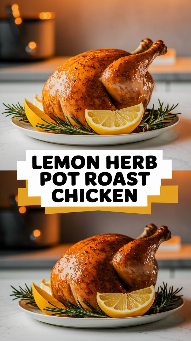Lemon Herb Pot Roast Chicken