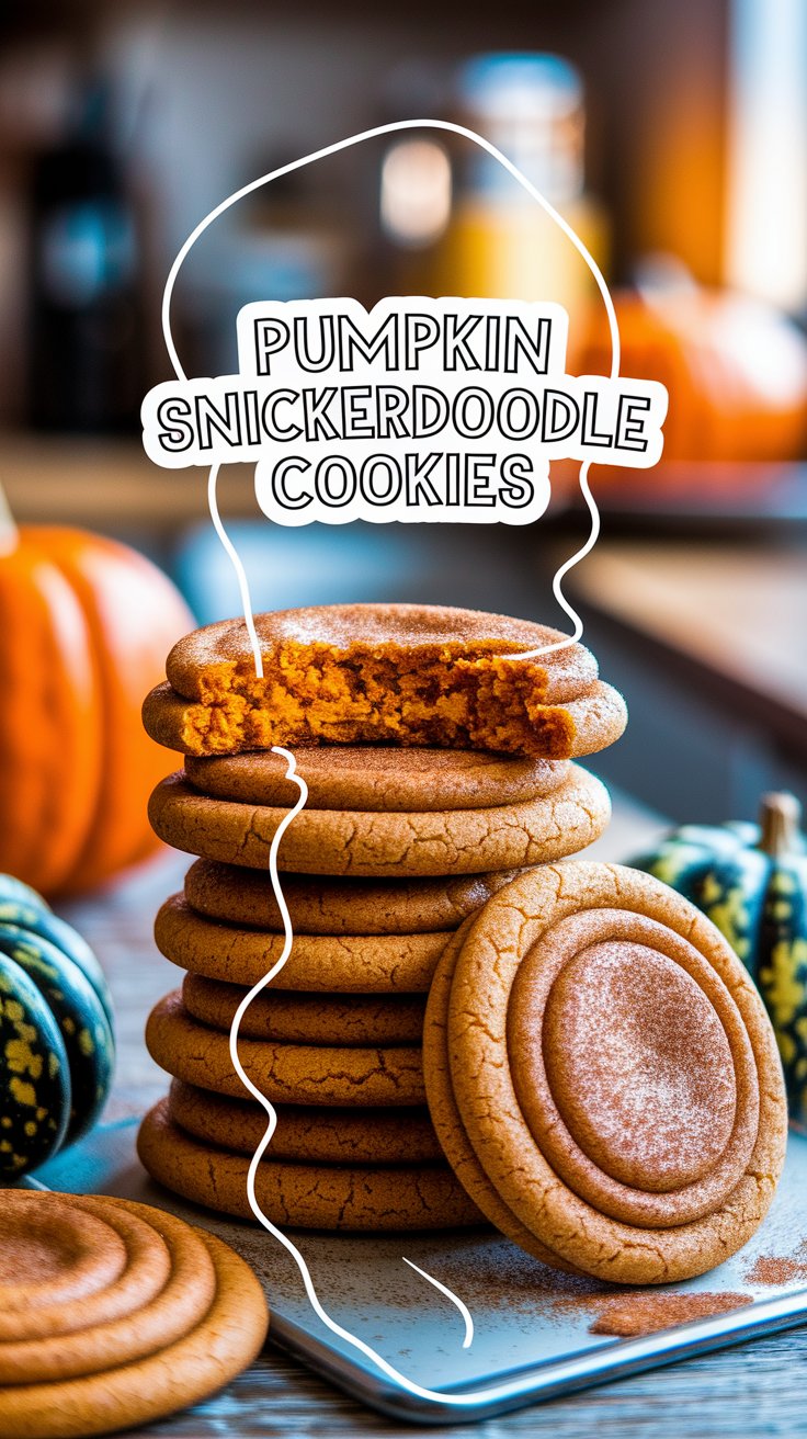 Pumpkin Snickerdoodle Cookies