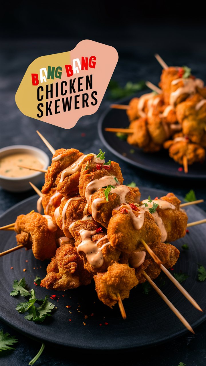 Bang Bang Chicken Skewers