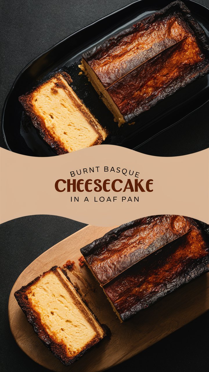 Burnt Basque Cheesecake in a Loaf Pan
