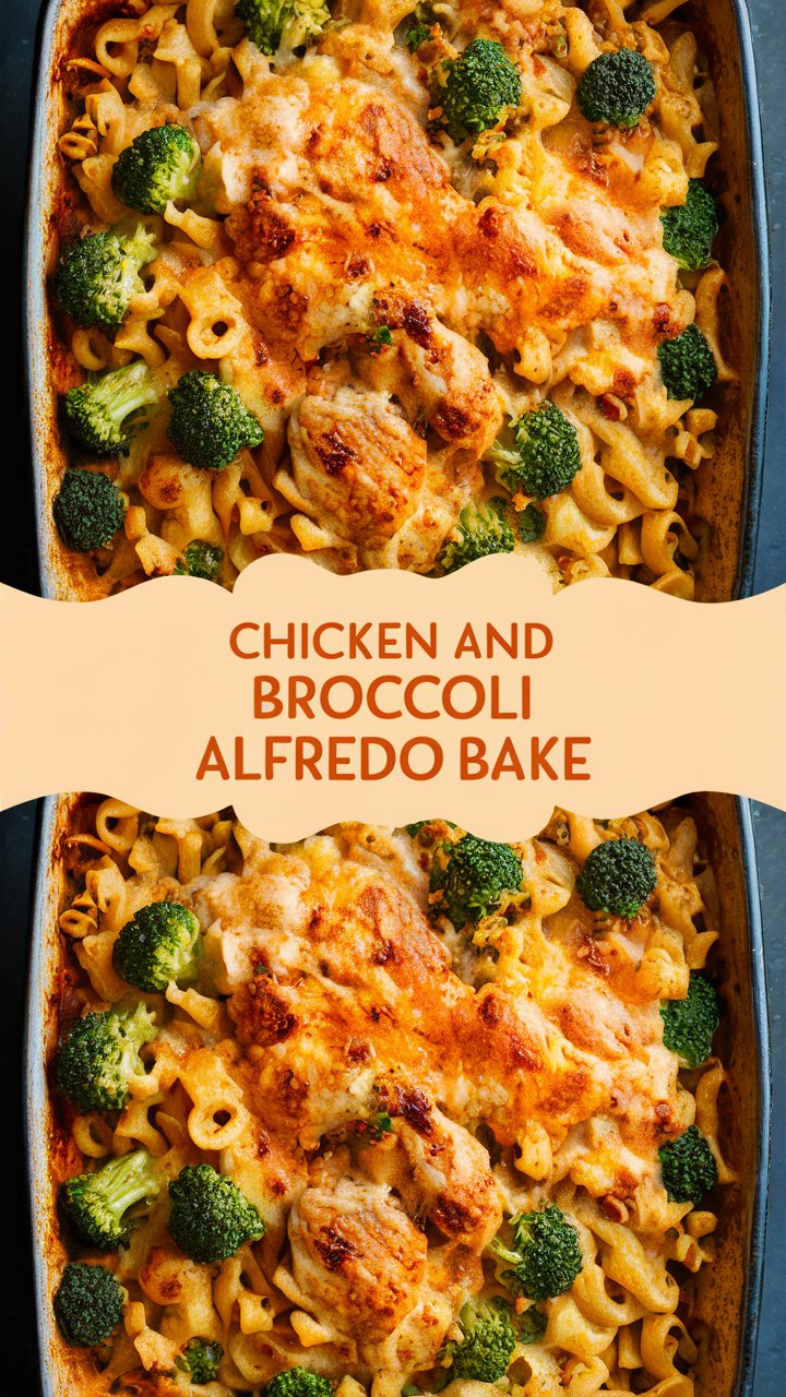 Chicken and Broccoli Alfredo Bake