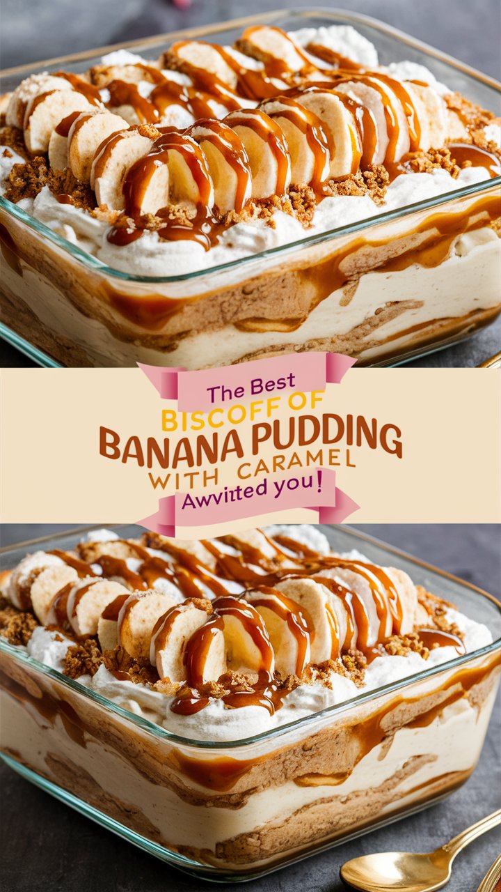 The Best Biscoff Banana Pudding with Caramel Awaits You!